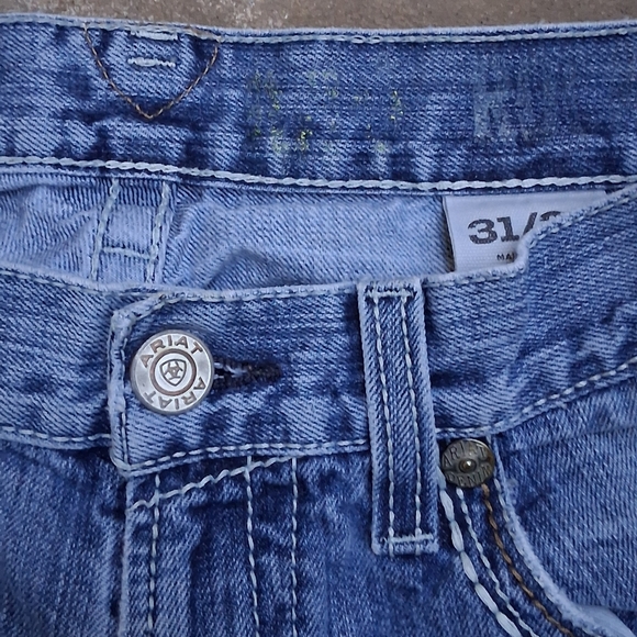 Ariat Relaxed Fit Lowrise Distressed Bootcut Men's Jeans Western Workwear 31X34 - Picture 3 of 7